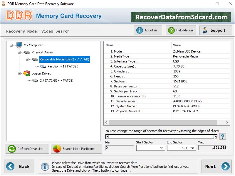 Recover Data from Memory Card software